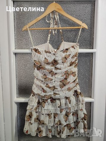 Лятна рокличка с пеперудки размер S/M цена 8 лв., снимка 5 - Рокли - 42651835