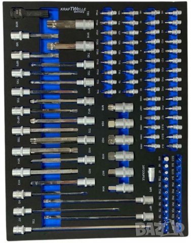 Количка с инструменти 7 седем чекмеджета 6 пълни с инструменти KRAFTWELLE , снимка 2 - Други инструменти - 32003804