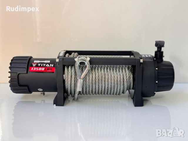 Лебедка TITAN ULTRA 13500 Lbs , 12V, електрическа, за пътна помощ и джип, снимка 2 - Аксесоари и консумативи - 53069487