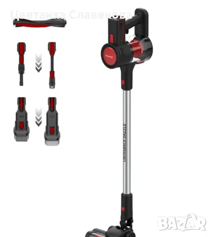 Безкабелна прахосмукачка TAURUS CROSSBACK DAZZLE 3IN1  22.2V AUT.45MIN 0.5L 150W, снимка 2 - Прахосмукачки - 49133010