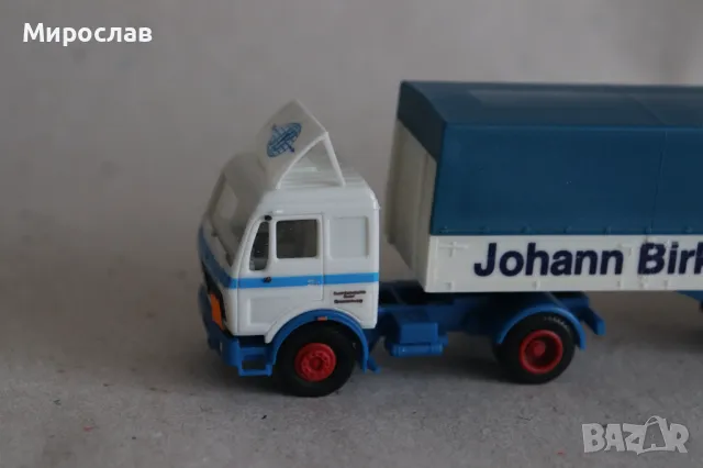 HERPA 1:87 H0 MERCEDES BENZ КАМИОН TIR МОДЕЛ КОЛИЧКА, снимка 2 - Колекции - 49651090