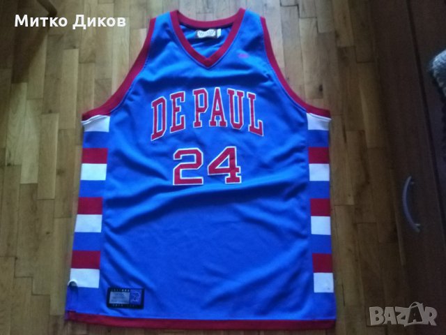 Баскетболна тенсика Depaul Blue Demons #24 Mark Aguirre  Хардууд легенди размер ХХЛ          , снимка 1 - Баскетбол - 34464700