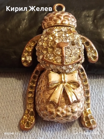 Метална висулка ОВЦА с кристали много красив стилен дизайн 52161, снимка 2 - Други - 52480228