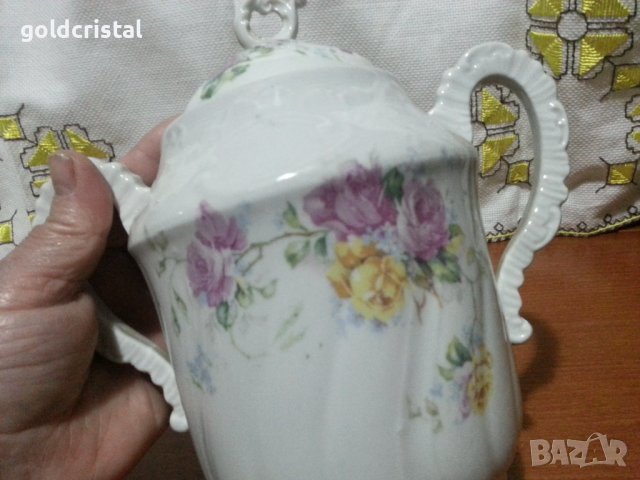 стар порцелан захарница Силезия , снимка 3 - Антикварни и старинни предмети - 44231350