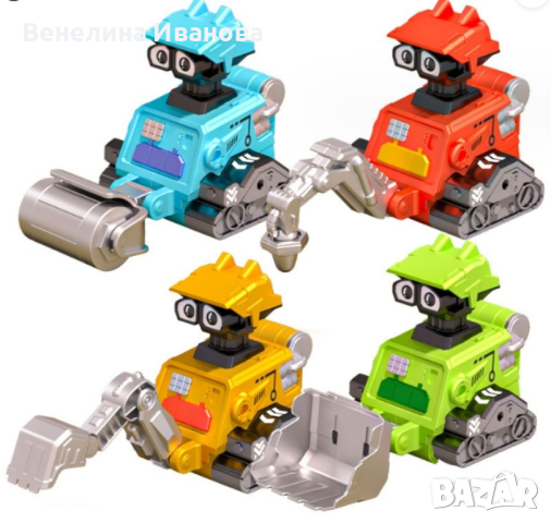 Подвижен робот играчка с дизайн на строителна машина, снимка 2 - Електрически играчки - 44583267