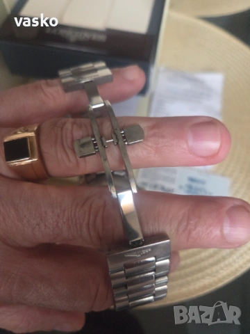 Longines автомат,документи 300m, снимка 7 - Мъжки - 54028358