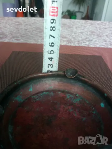 Продавам старинен, меден пепелник -Антика, снимка 6 - Антикварни и старинни предмети - 49528566