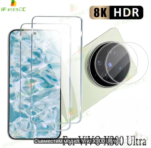 Vivo X300 ,300pro,300ultra стъклен протектор+камера протектор
