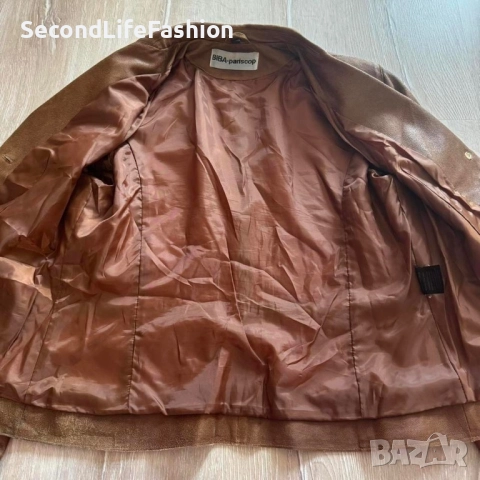 Кожено яке BIBA Pariscop с 2 копчета, кафяво размер M, снимка 5 - Якета - 52288016
