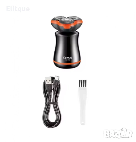 Акумулаторна електрическа самобръсначка, KM-776,  Водоустойчива, снимка 3 - Тримери - 52592885