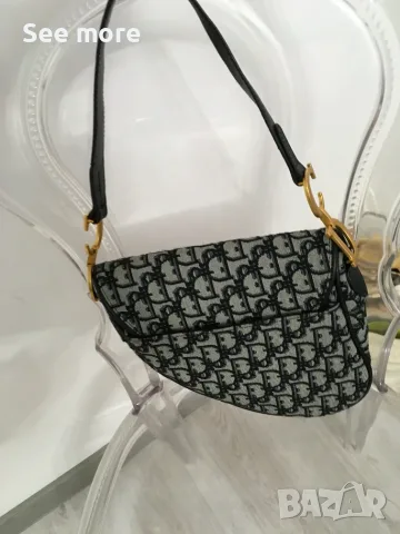 Dior Saddle Bag Oblique jacquard чанта, снимка 4 - Чанти - 55930649