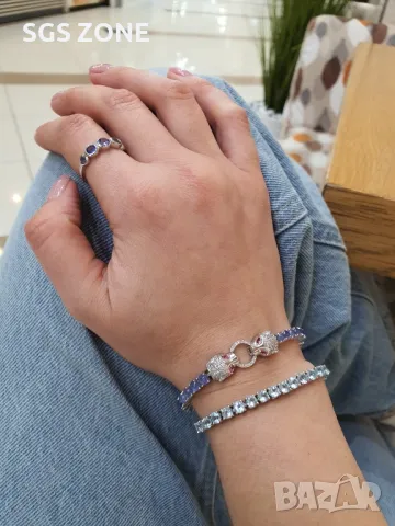 Гривна с Естествени Танзанити