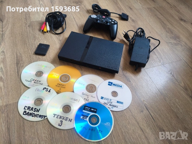 Playstation 2 с МОД ЧИП - пълен комплект 