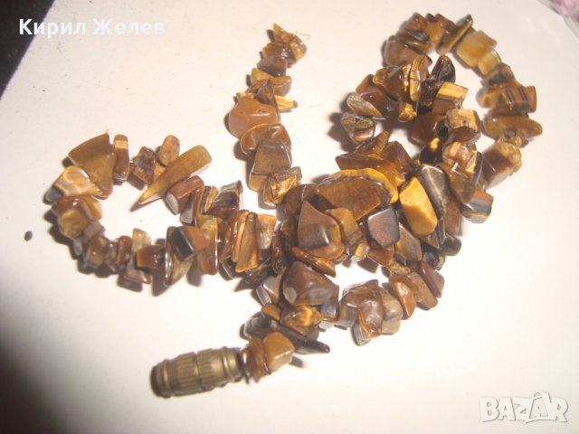 АРТ КРАСИВО КОЛИЕ ТИГРОВО ОКО ХЕНД МЕЙД 8416, снимка 5 - Колиета, медальони, синджири - 30701586