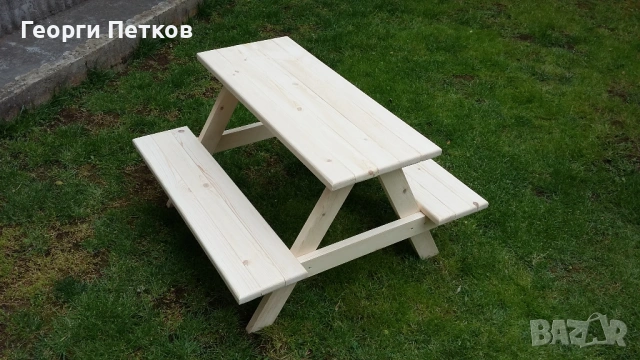 Масичка с пейки за деца -85х80х50см. - 49 €., снимка 2 - Други - 54012119