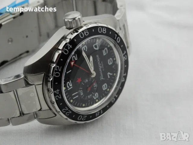 ВОСТОК КОМАНДИРСКИЕ АВТОМАТИЧЕН-GMT ref: 02019А, снимка 7 - Мъжки - 41667266