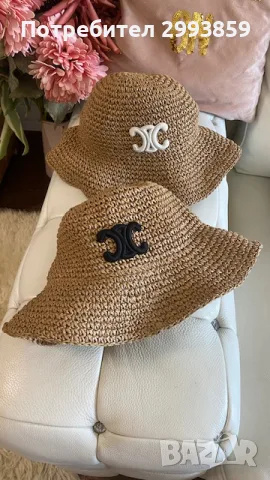 шапка Селин*Celine TRIOMPHE Bucket hat, снимка 4 - Шапки - 55842006