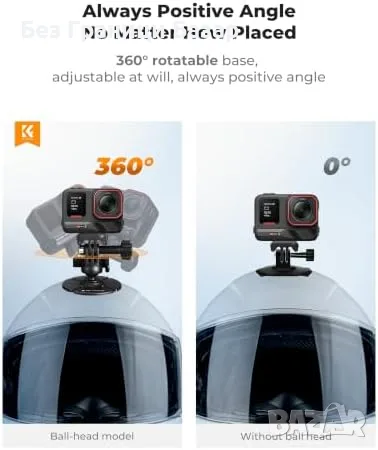 Нова гъвкава K&F Concept Лепяща Стойка за Екшън Камера GoPro Insta360 DJI, снимка 4 - Чанти, стативи, аксесоари - 56010501