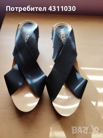 Nelson черни чехли номер 41 , снимка 2 - Чехли - 53808284