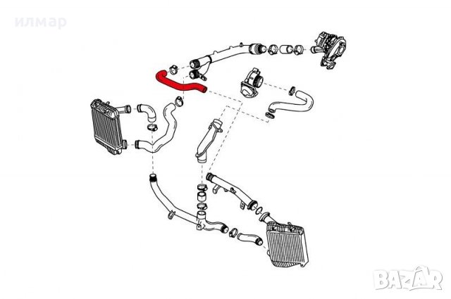 7P0145737A Маркуч за турбо за Фолксваген Туарег - 3,0тди, снимка 3 - Части - 37205937