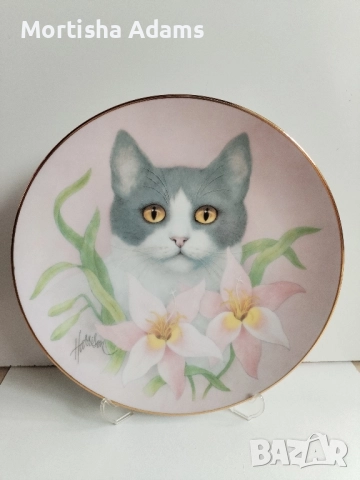 Декоративна чиния- коте