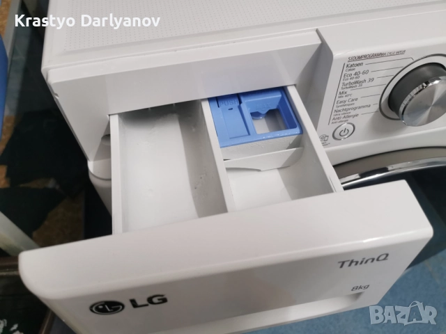 Пералня с Пара LG ThinQ DirectDrive 8кг, 1400об/мин, WiFi, снимка 5 - Перални - 51500114