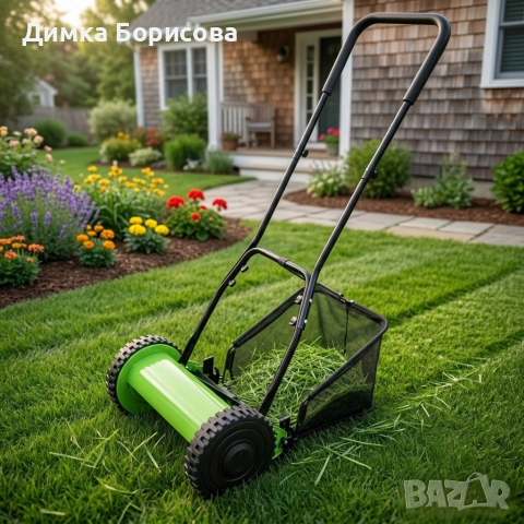 Ръчна косачка за трева с кош, снимка 6 - Градинска техника - 53939532