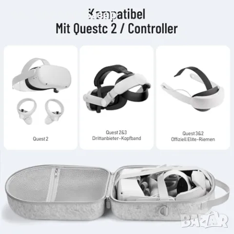 Нов Калъф за Quest 2 VR слушалки и контролери - твърд и преносим кейс, снимка 5 - Друга електроника - 48718165