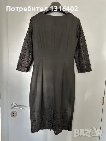 Дамска офис черна рокля размер XS, снимка 5 - Рокли - 49035546