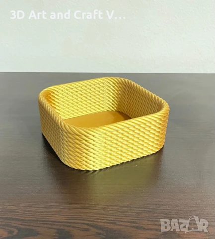 Декоративна плетена купа/, снимка 2 - Декорация за дома - 51385154