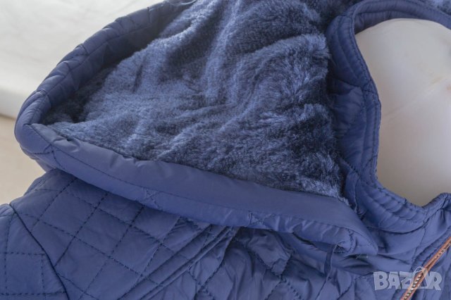 Тъмносиньо дамско яке с качулка Coatme - XL, снимка 4 - Якета - 34891162