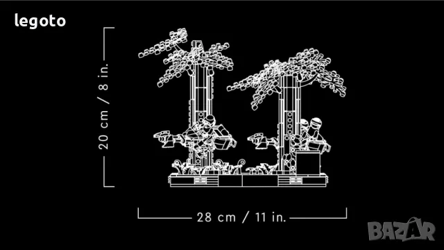 НОВО ЛЕГО 75353 Стар Уорс Преследване със спийдъри на Ендор Диорама LEGO 75353 Star Wars Endor Speed, снимка 3 - Конструктори - 47549670