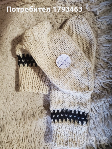 Ръчно плетени мъжки чорапи от вълна, размер 41, снимка 7 - Мъжки чорапи - 49606749