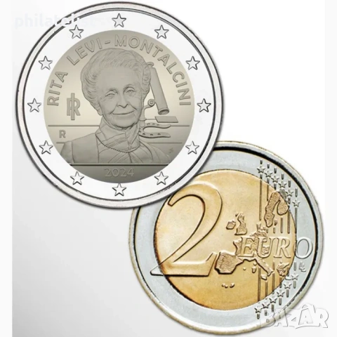 Италия 2024 – 2 евро - Рита Леви-Монталчини UNC