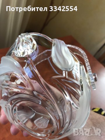 ФРУКТИЕРА КОШНИЦА ДЕБЕЛО РЕЛЕФНО СТЪКЛО БЪЛГАРИЯ, снимка 7 - Други ценни предмети - 44496641