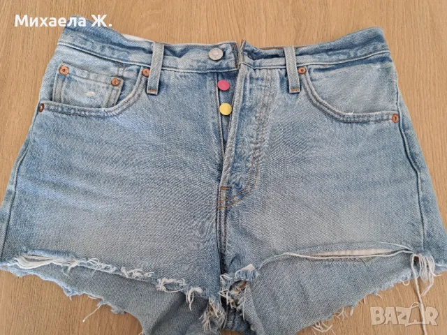 Дънкови къси панталони Levi's 501, снимка 2 - Къси панталони и бермуди - 49389655