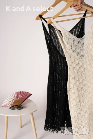 Бежава плажна рокля трико, снимка 2 - Рокли - 51170298