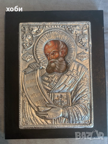 икона  Свети Атанасий., снимка 4 - Икони - 51635264