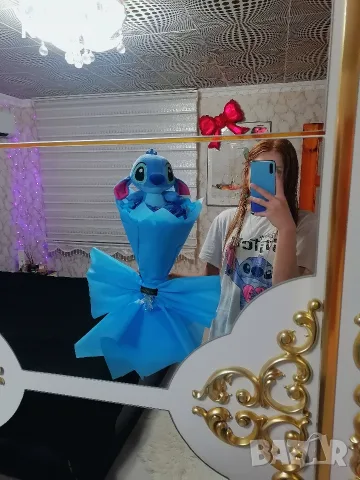 вечен букет със Стич , снимка 4 - Подаръци за рожден ден - 56373471