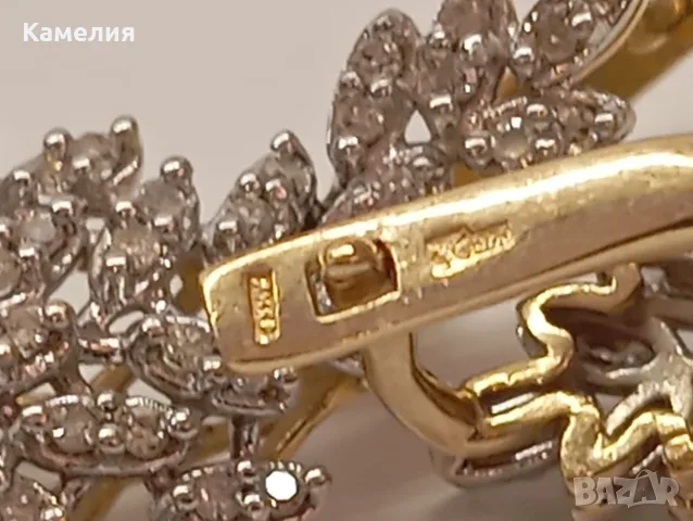Руско злато. Обеци с брилианти. , снимка 12 - Обеци - 56233153