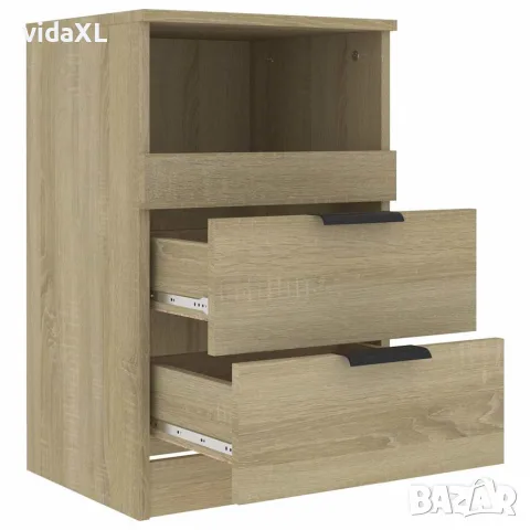 vidaXL Нощно шкафче, дъб сонома, инженерно дърво, снимка 5 - Шкафове - 56147984