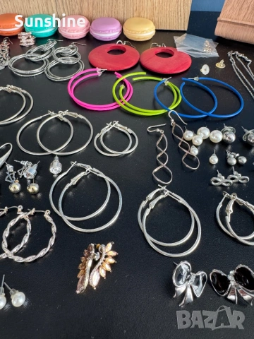 Огромен комплект бижута , снимка 6 - Обеци - 54162243