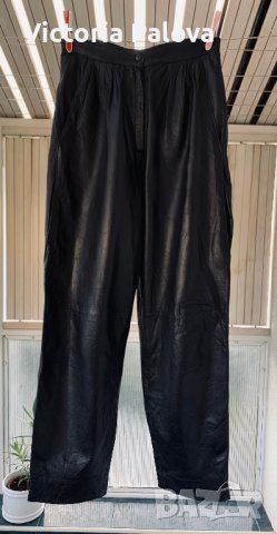 Модерен кожен панталон агнешка кожа