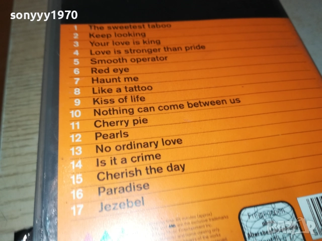 SADE-ORIGINAL HI-FI VHS VIDEO TAPE 2408251058, снимка 13 - Други музикални жанрове - 51470904