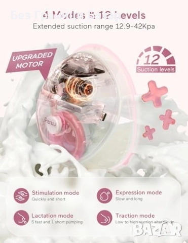 Нова Електрическа помпа за кърма Paruu P20 с LED дисплей и 4 режима, снимка 3 - Помпи за кърма - 51996274