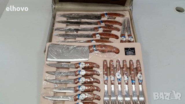 Висококачествен комплект ножове от 25 части SBS, снимка 3 - Прибори за хранене, готвене и сервиране - 30023354