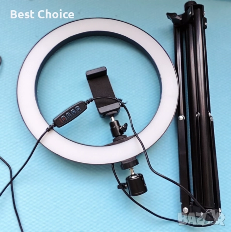 10-инчова LED ринг лампа AIXPI с USB захранване. , снимка 8 - Друга електроника - 52775651