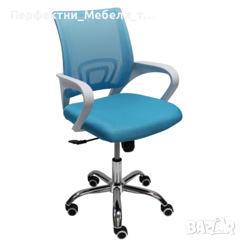 Да ни е цветно!Работни детски офис столове за компютър ПРОМО- тюркоаз,циклама,лайм,син, снимка 6 - Столове за офис - 48211065