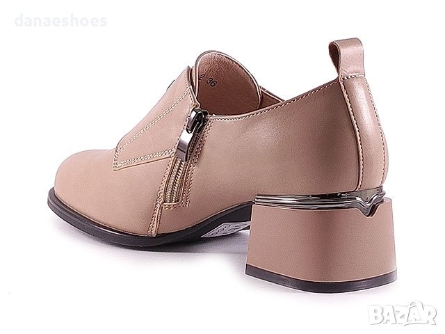 Дамски обувки с ток в бежово , снимка 2 - Дамски обувки на ток - 42270672