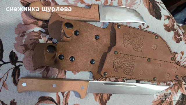 Ловджийски ножове,комплект. Ръчна изработка , снимка 2 - Ножове - 50330920